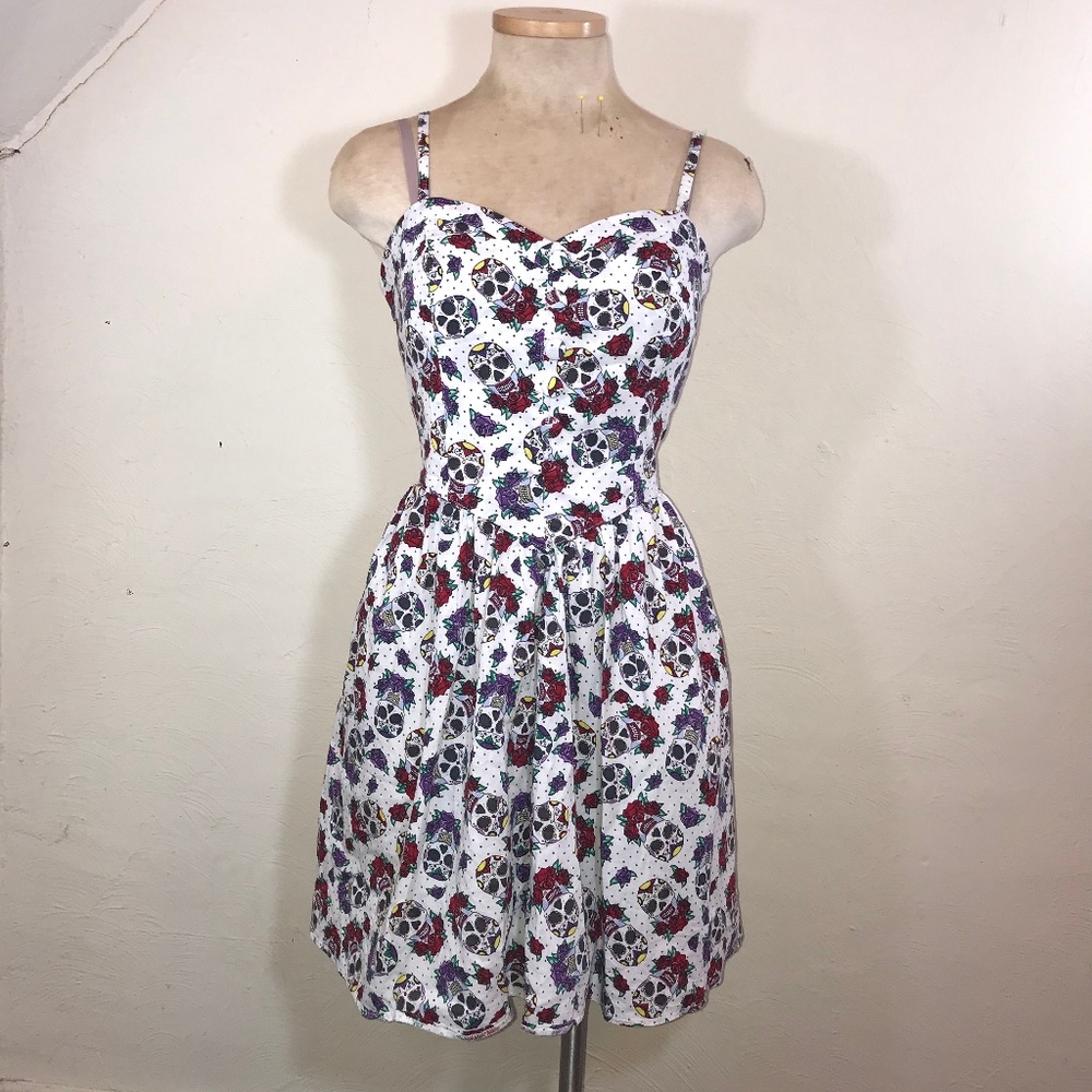 Hell Bunny Sugar Skull Rockabilly Pinup Dress